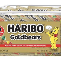HARIBO Gummi Candy, Original Goldbears Gummy Bears, 22.8 Ounce Tub (54 Treat Size Packs)